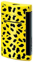 St Dupont MiniJet Black and Yellow Leopard Pattern Torch Flame Lighter