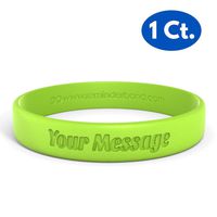 Reminderband Classic Custom 100% Silicone Wristband - Personalized Silicone Rubber Bracelet - Customized, Events, Gifts, Support, Causes, Fundraisers, Awareness - Men, Women, Kids