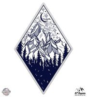 Forest Mountains Adventure - 3" Vinyl Sticker - For Car Laptop I-Pad Phone Helmet Hard Hat - Waterproof Decal