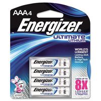 Energizer L92BP4 e2 Lithium Batteries, AAA, 4/Pack
