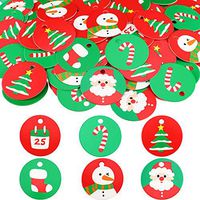 600 Pieces Christmas Hang Tags Christmas Hanging Labels Santa Claus Craft Hang Gift Tags for Christmas Party Baking Gifts