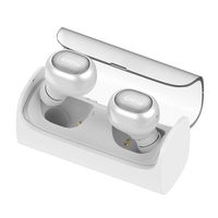 Wireless Earbud, Kinnara QCY Mini Dual Bluetooth V4.1 Headphones Earset with Mic, Portable Charge Case 12 Hours Stereo Music for iPhone 7 Samsung HTC Android Smartphone, for Calling & Driving (White)