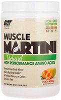 GAT Muscle Martini Natural BCAA Formula, High Performance Stimulant Free Muscle Building Amino Acids with No Artificial Flavors or Colors, Peach Mango, 30 Sv