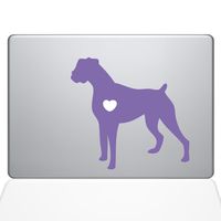 The Decal Guru I Love My Boxer Dog Decal Vinyl Sticker, 13" MacBook Pro (2015 & Older Models), Lavender (1481-MAC-13P-LAV)