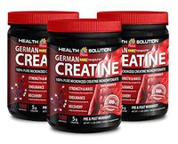 German creatine Powder - German CREATINE CREAPURE MONOHYDRATE 300 Gram 60 Servings - for Muscular Endurance (3 Bottles)