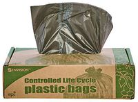 Stout by Envision 30 Gallon Controlled Life Cycle Trash Bags - 60 Bags - 0.8 mil Heavy Duty Eco Friendly Degradable Recycling Garbage Can Liners