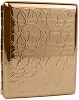Rose Gold Rings (Full Pack 100s) Metal-Plated Cigarette Case & Stash Box