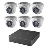Hikvision USA T7108Q2TA Hikvision Kit, 8 Ch Turbo Hd/Analog Dvr, 2Tb Storage, 6 Outdoor Turret Cameras, Hd1080P, Ir To 60 Ft, 2.8Mm Lens