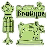 Inkadinkado Mini Cling Rubber Stamp, Craft Room Icons