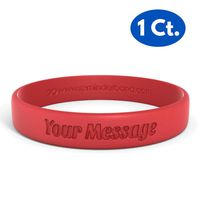 Reminderband Classic Custom 100% Silicone Wristband - Personalized Silicone Rubber Bracelet - Customized, Events, Gifts, Support, Causes, Fundraisers, Awareness - Men, Women, Kids