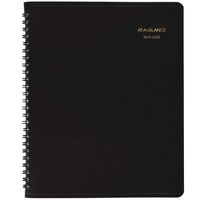 2019-2020 Academic Planner, AT-A-GLANCE Monthly Planner, 7" x 8-3/4", Medium, Black (7012705)