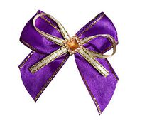 4 Color Pre-Tied Purple Satin Gift Bows (Pack of 60)
