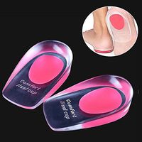 Pawaca Gel Heel Cups Support Pads Cushions, Gel Heel Pads for Plantar Fasciitis, Sore Heel Pain, Pain Relief Shoe Inserts for Men & Women (Red, Large)