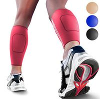 Calf Compression Sleeves by SPARTHOS (Pair) – Leg Compression Socks for Men and Women – Shin Splint Calf Pain Relief Air Travel Flight Nurses Maternity Basketball Football Soccer (Pink-M)