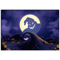 Allenjoy 7x5ft Halloween Pumpkin Jack Backdrop Nightmare Before Christmas Moonlight Children Photography Background Horrible Party Birthday Banner Baby Shower Family Home Decorations Photo Booth