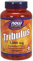 NOW Sports Nutrition, Tribulus (Tribulus terrestris) 1000 mg, Double Strength, Men's Health, 180 Tablets