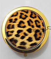 BlackKey Leopard Print Pattern 3-Compartment Decorative Pocket Gift Box Case Organizer for Pill, Color 2-1330