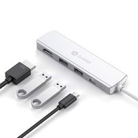 Andobil 4-in-1 Business USB C Hub, Compatible for MacBook Pro, iPad Pro and More, Dock with 2 USB 3.0 Ports, 4K HDMI, 60W PD Charging Port