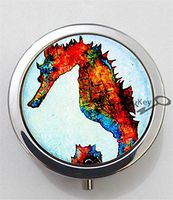 BlackKey Seahorse 3-Compartment Decorative Pocket Gift Box Case Organizer for Pill, Color 1 -2212