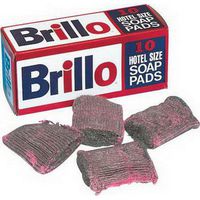 Disco Brillo Steel Pink Wool Soap Pad, 4 x 4 inch - 10 per pack - 12 packs per case.