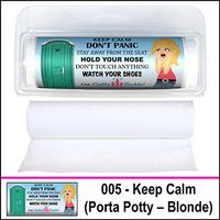 Gotta Tinkle! Mini Travel-Size Toilet Paper Tissue - Bathroom & Toilet Humor (3-Pack) (005 Keep Calm Porta Potty - Blonde)