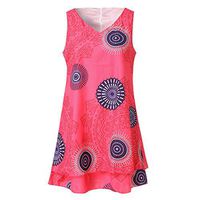 New Womens Dresses Women's Tank Sleeveless Sexy Party Sun Summer Mini Dress S-5XL Hot Pink