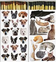 Decorative Dog Squad and Cat Pack Match Boxes with Long Matches Great for Lighting Candles, Grills, Fireplaces and More | Set of 2 Large Match Boxes