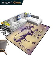 Moose Checkered Children's Software Games, Hipster Deer with Shade Sunglasses and Camera Vintage Ombre Design Funny Animal Art, Fashionable High Class Living Dinning Room(8'x 10') Purple Beige