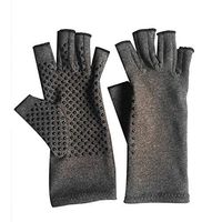 Mandalaa 1 Pair Unisex Men Women Therapy Compression Gloves Arthritis Joint Pain Relief Health Care Half-Finger Gloves Training Gloves Orthopedics and stents