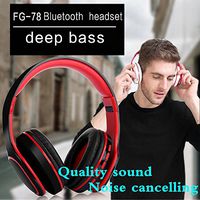 Headphone Stereo Bass Microphone Bluetooth FG-78 Wireless Noise Cancelling Headset For LG, Iphone, Samsung, HTC, And Smartphone (UNIVERSAL}
