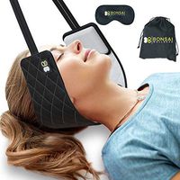 Bonsai Wellness Cervical Traction Hammock for Neck and Head-Chiropractic Alignment Stretching Device for Neck Shoulder and Back Pain Portable Physical Therapy Relief for Headaches Migraine and Stress