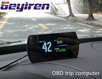 Geyiren P12 OBD Smart Digital Car Trip Computer with HD LCD Screen Display Speed KM/H MPH, Engine RPM, Fuel Consumption,Turbine Pressure,Air/Fuel Ratio, Display Interface can be swithced Connect OBD2