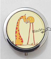 BlackKey Animal Giraffe Outline 3-Compartment Decorative Pocket Gift Box Case Organizer for Pill, Color 1 -403