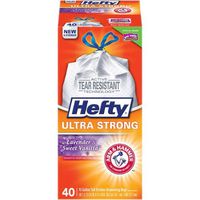 Hefty E84541 Lavendar & Sweet Vanilla Ultra Strong Tall Kitchen Drawstring Trash Bags (Pack of 2)