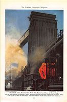 Print Ad 1944 Oven-fresh Coke, Rammed into Fresh Air, Bursts into Flame at River