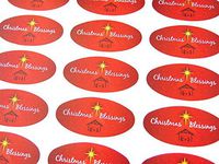 Pack of 30 Christian, Religious Christmas Oval Stickers, Colorful Envelope Seals Labels for Cards, Festive Craft and Decoration