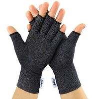 Compression Gloves, Arthritis Gloves for Women & Men, Fingerless Hand Gloves for Rheumatoid & Osteoarthritis - Joint Pain and Carpel Tunnel Relief, Computer Typing, and Everyday Support (Black, S)