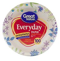 Great Value 8 5/8" Heavy Duty Premium Party Paper Plates, 100 ct