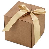 Etercycle Gift Box, 4x4x4 inch Kraft Paper Gift Box with Lids Cupcake Boxes for Birthday Bridesmaids Crafting(10 pcs) (Kraft Paper, S)