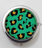 BlackKey Pixel Pattern 3-Compartment Decorative Pocket Gift Box Case Organizer for Pill, Color 1 -2150