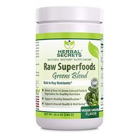 Herbal Secrets Raw Super Foods Greens Blend Veggie Greens Flavor 10.3 oz (Non-GMO) - Supports Healthy Detoxification, Overall Health & Well-Being*