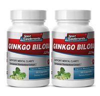 Anti inflammatory auto Immune Supplement - Ginkgo BILOBA 120MG - Support Mental Clarity - Wellness Herbal Resistance - 2 Bottles (100 Capsules)
