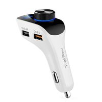 Trekpow F10 Bluetooth FM Transmitter for Car-Wireless Bluetooth 4.2 in-Car Radio Adapter Car Kit with Handsfree Calling, 3 USB Ports, LED Display, Support TF Card, U-Disk, AUX Output