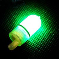 MAZIMARK--10pcs Night Clip Fishing Rod Tip LED Light double Bells Fish Bait Bite Alarm (green)
