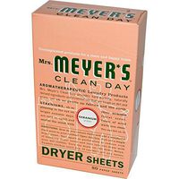 Mrs. Meyers Clean Day, Dryer Sheets, Geranium Scent, 80 Sheets - 2pc