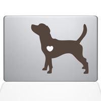 The Decal Guru I Love My Beagle Decal Vinyl Sticker, 13" MacBook Air, Brown (1486-MAC-13A-BRO)
