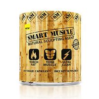 Smart Muscle - Natural Sculpting Agent - Ultra Clean 2-in-1 Fat Burning + Muscle Toning Formula -100% Natural Non-GMO Ingredients - 60 Veggie Capsules