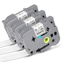 Laminated Label Tape TZe-251 TZ 251 TZe251 TZe 251 Compatible for Brother P-Touch Label Tape for PT-D210 3 Pack