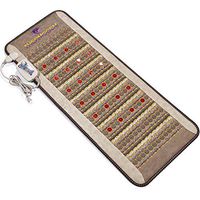 ThermoGem FIR Photon Bio Magnetic Mat - 59”L x 24”W Midsize - Natural Amethyst + Tourmaline Jade - Adjustable Far Infrared Heating 86-158°F & PEMF Frequency 1-30 Hz - Red Light - FDA Reg Manufacturer