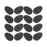 EOPER Self-Adhesive Anti-Slip Stick Pads for Shoes, 10 Pairs Stylish Flower Shape Skid Proof Frosted Rubber Sole Sticker Protector for Heels Shoe Bottom DIY Gift Black 3.7X 2.4x0.04inch